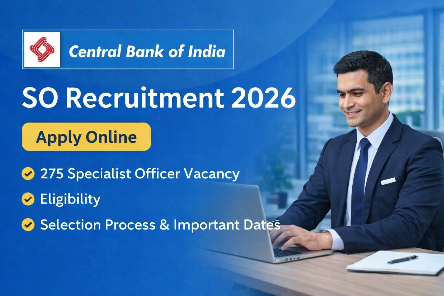 Central Bank of India SO Recruitment 2026 Notification